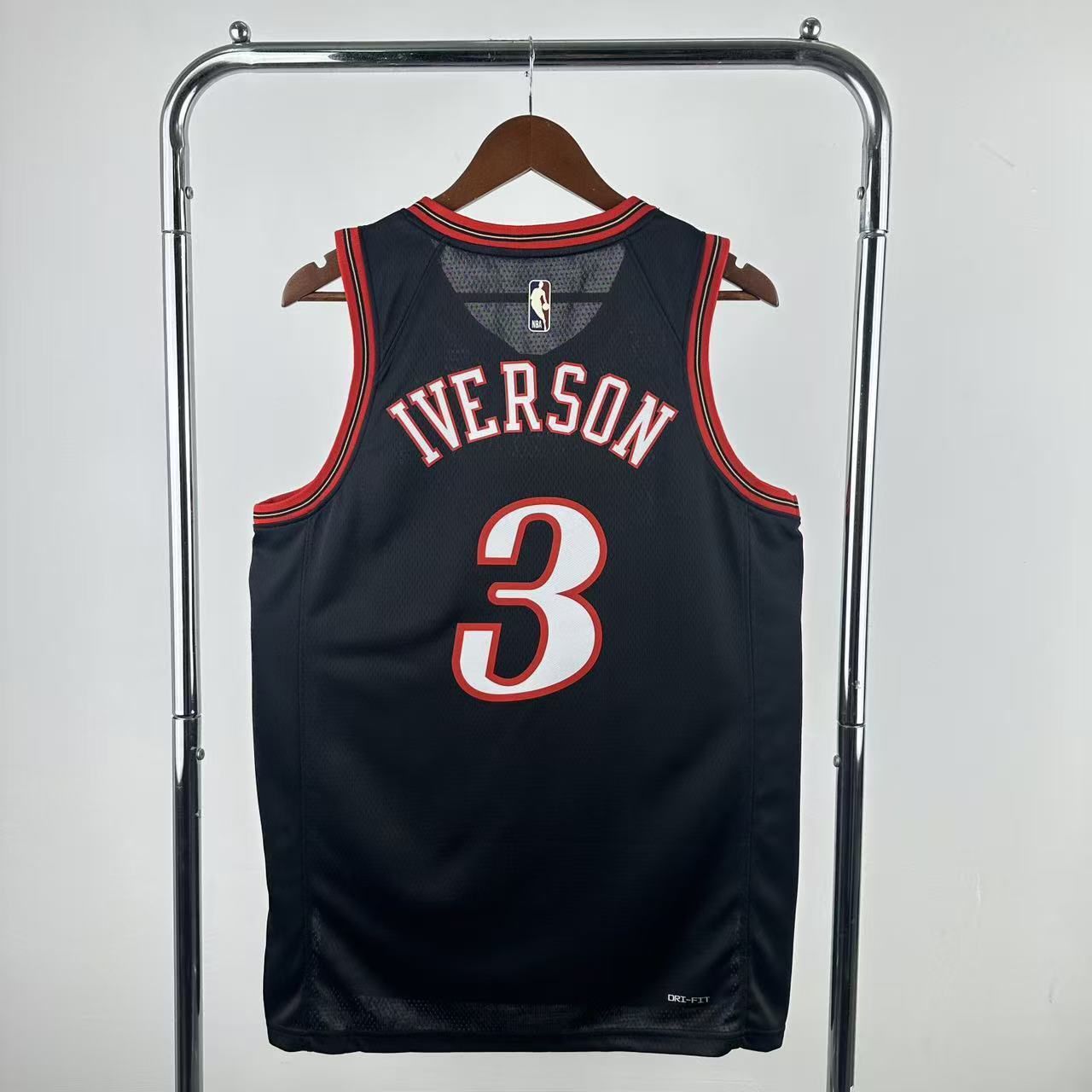 Men Philadelphia 76ers #3 Iverson Black Nike Season 2026 NBA Jersey